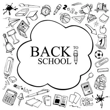 Back to school concept Stockillustratie