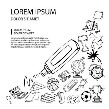 Back to school concept Stock Illustration