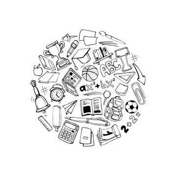 Back to school concept Illustrazione stock