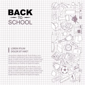 Back to school concept Stock Illustration