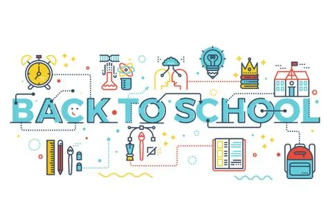 Back to school concept Stock Illustration