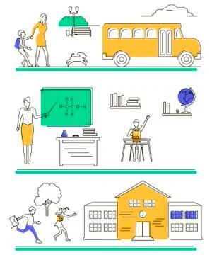 Back to school concept Stock Illustration