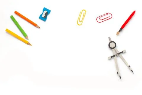 Back to school concept on isolated background. Stock Photos