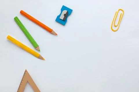 Back to school concept on isolated background. Stock Photos