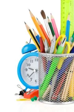 Back to school concept isolated on white Stock Photos
