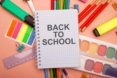 Back to school concept - school office supplies Stock Photos