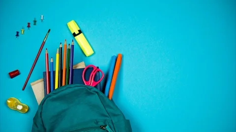 Back to school concept. Stop motion Video stock 91401071