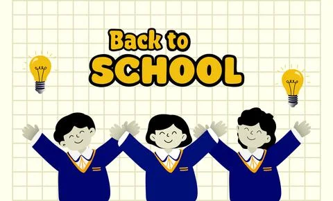 Back to school concept, symbolizing enthusiasm for learning Stock Illustration