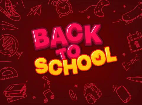 Back to school concept. Vector banner Ilustração Stock