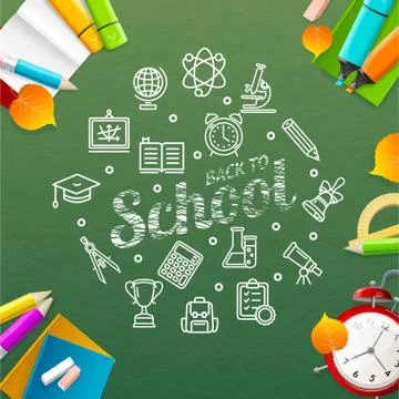 Back to School Concept. Vector Stock-Illustration