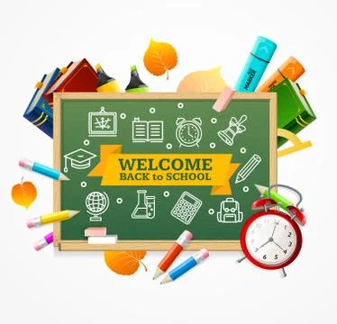 Back to School Concept. Vector Stock Illustration