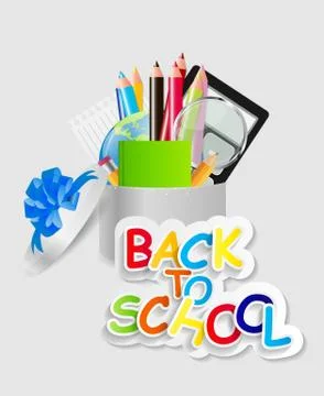 Back to School Concept Vector Illustration Stock Illustration