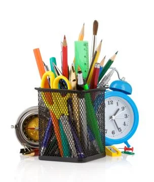 Back to school concept on white Stock Photos