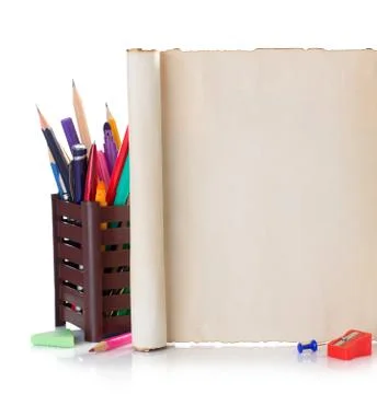 Back to school concept on white Stock Photos