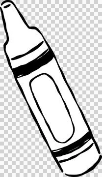 Back to School Crayon Outline Cartoon Hand Drawn Stock Illustration
