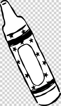 Back to School Crayon Outline Festive Stars Pattern Cartoon Hand Drawn Stock Illustration