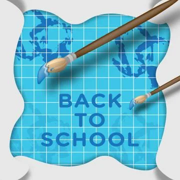 Back to school creative background. Stock Illustration