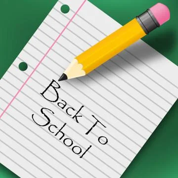Back to school creative background. with pencil and paper Stock Illustration