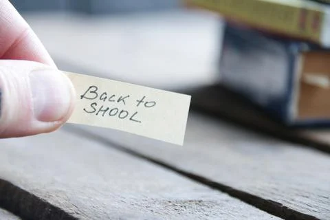 Back to school, creative concept on the table. Stock Photos