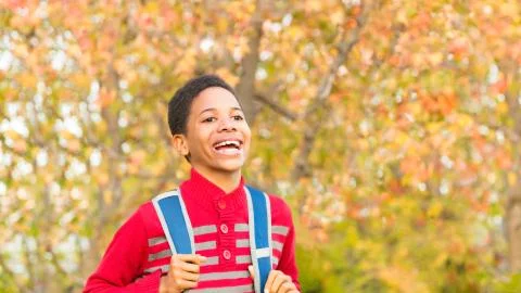 Back to School. Cute Boy or Student with Backpack. Foto stock