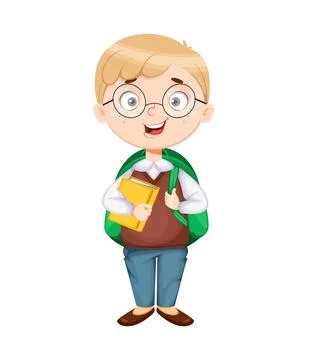 Back to school. Cute schoolboy Stock Illustration