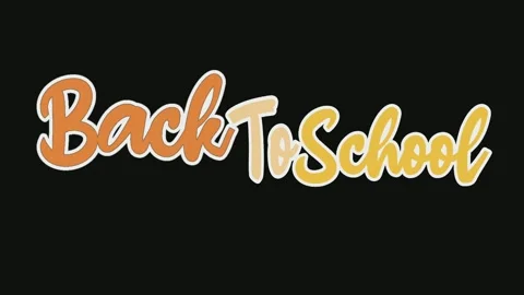 Back to School Cute Text Animation Stock Footage 158664923