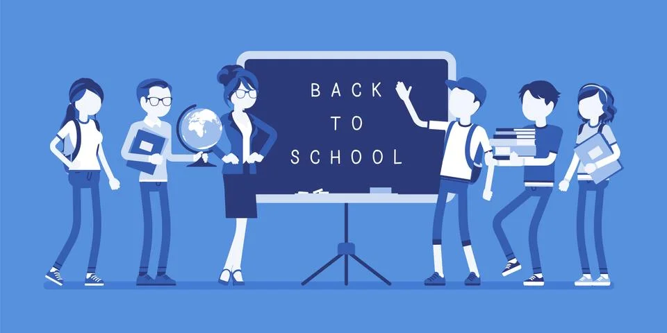 Back to school day Stock Illustration