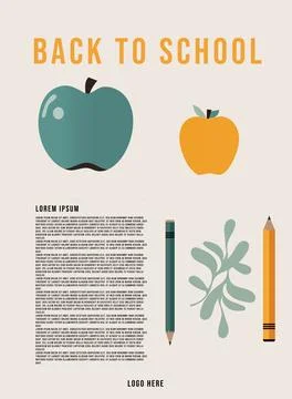 Back to school design over beige background, vector illustration graphic Stock Illustration