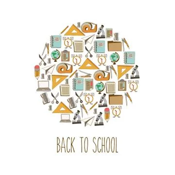 Back to school design over white background, vector illustration イラスト素材