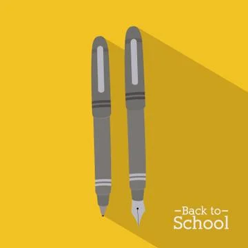 Back to school design over yellow background, vector illustration 스톡 일러스트