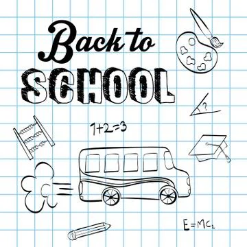 Back to school design. Study icon. Draw illustration , vector Stock Illustration