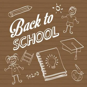Back to school design. Study icon. Draw illustration , vector Stock Illustration