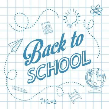 Back to school design. Study icon. Draw illustration , vector Illustrazione stock