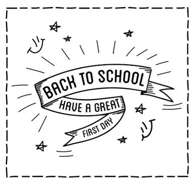 Back to school design typographic quotes Stock Illustration