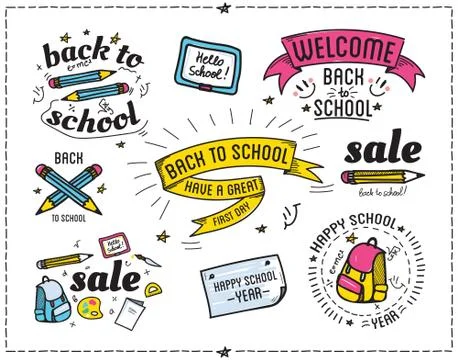 Back to school design typographic quotes Stock Illustration