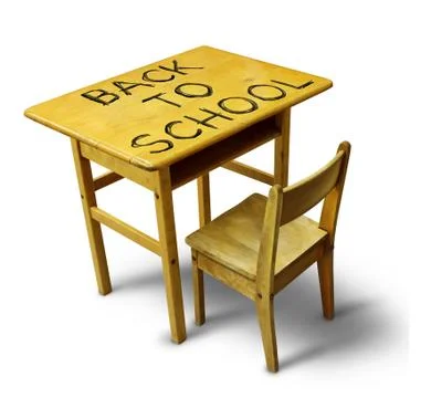 Back to school desk Stock Illustration