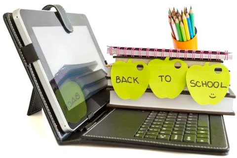 Back to school with digital tablet pc Stock Photos