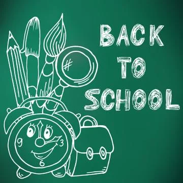 Back to school. Doodle image. Hand drawing Illustrazione stock