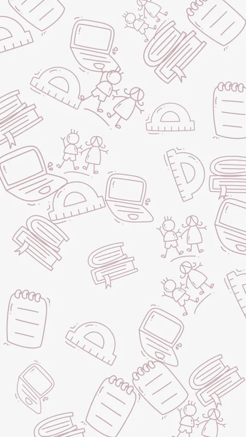 Back to School Doodle Pattern - Education and Learning Concept. Stock Footage 322986832