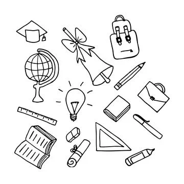 Back to school doodle .Vector illustration. Stock Illustration