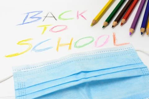 Back to school during corona virus pandemic. Stock Photos
