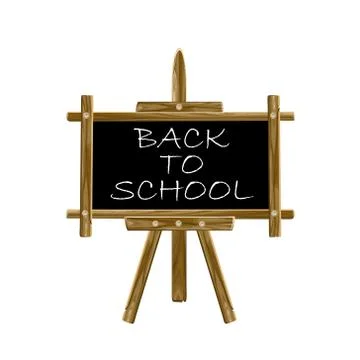 Back to school easel board  Stock Illustration