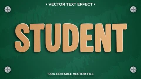 Back to school editable text effect font style Stock Illustration