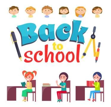 Back to School Education and Knowledge Acquiring 스톡 일러스트