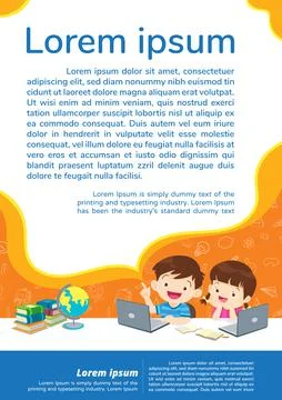 Back to school Education and learning Education concept with E-learning backg Stock Illustration