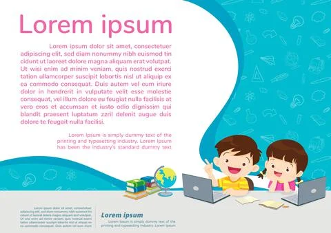 Back to school Education and learning Education concept with E-learning backg Stock Illustration