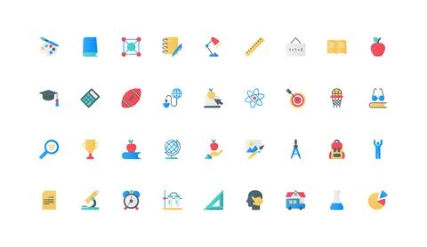 Back to school, education and learning tools, sport, preparation to lesson color 스톡 일러스트