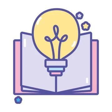 Back to school education book creativity idea Illustrazione stock