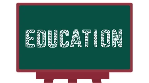 Back to school education class room chalkboard animation Stock Footage 264962050