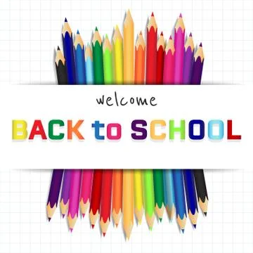 Back to school, Education concept background with line art icons and symbols Stock Illustration